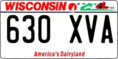 WI license plate 630XVA