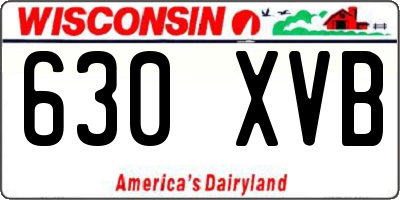 WI license plate 630XVB