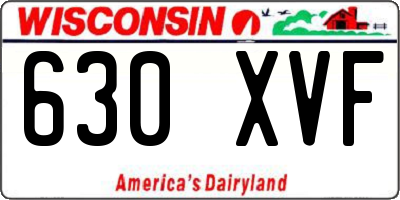 WI license plate 630XVF
