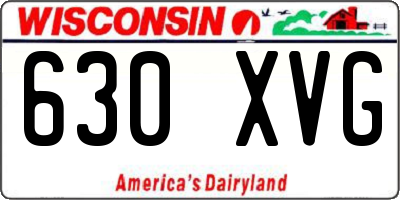 WI license plate 630XVG