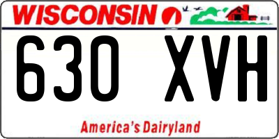 WI license plate 630XVH