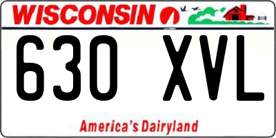 WI license plate 630XVL