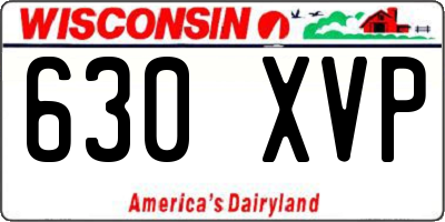 WI license plate 630XVP