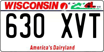 WI license plate 630XVT