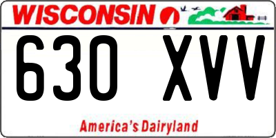 WI license plate 630XVV