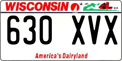 WI license plate 630XVX