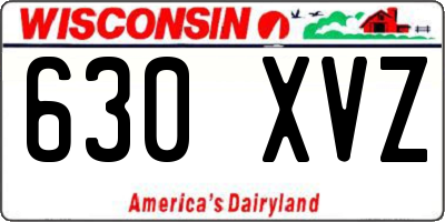 WI license plate 630XVZ