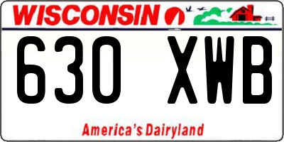 WI license plate 630XWB