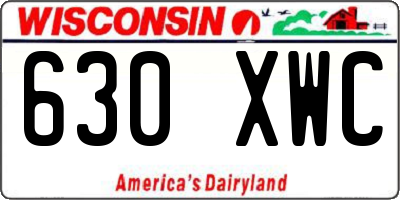 WI license plate 630XWC
