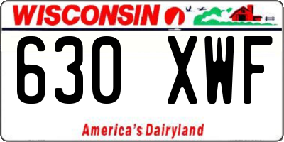 WI license plate 630XWF