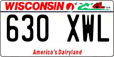 WI license plate 630XWL