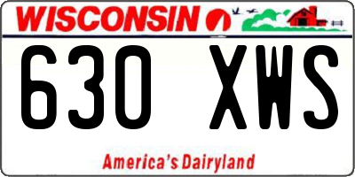 WI license plate 630XWS