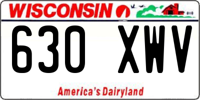 WI license plate 630XWV