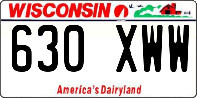 WI license plate 630XWW