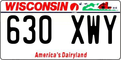 WI license plate 630XWY
