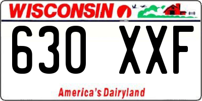 WI license plate 630XXF