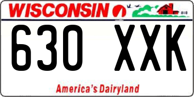 WI license plate 630XXK