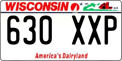WI license plate 630XXP