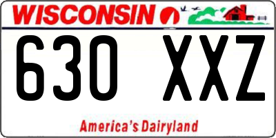 WI license plate 630XXZ