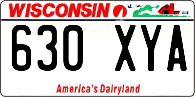 WI license plate 630XYA