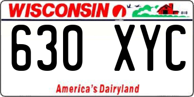 WI license plate 630XYC
