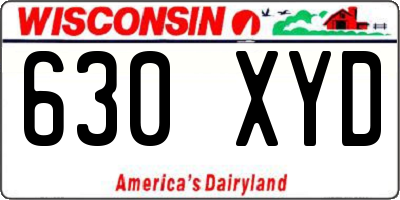 WI license plate 630XYD