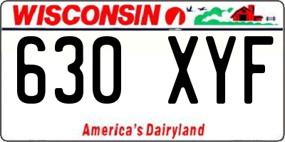 WI license plate 630XYF