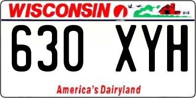 WI license plate 630XYH