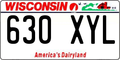WI license plate 630XYL