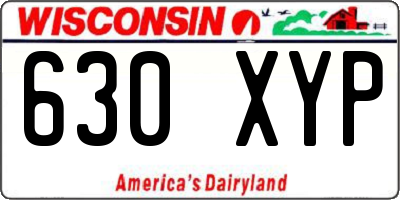 WI license plate 630XYP