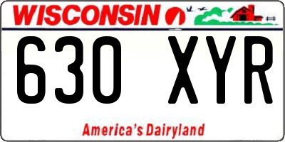 WI license plate 630XYR