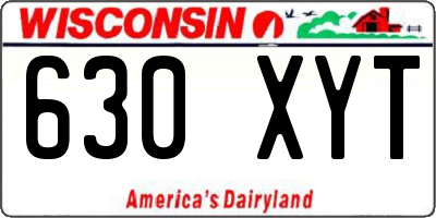 WI license plate 630XYT