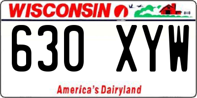 WI license plate 630XYW