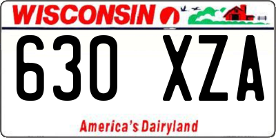 WI license plate 630XZA
