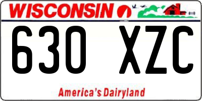 WI license plate 630XZC