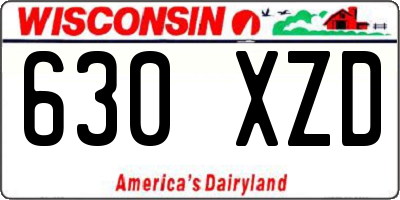 WI license plate 630XZD