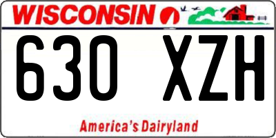 WI license plate 630XZH