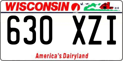 WI license plate 630XZI