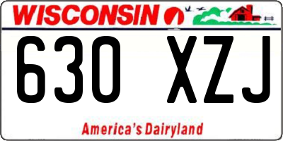 WI license plate 630XZJ