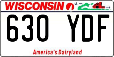 WI license plate 630YDF