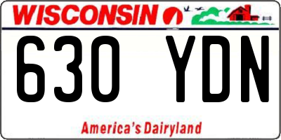 WI license plate 630YDN