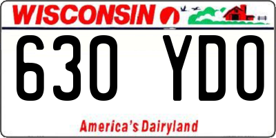 WI license plate 630YDO