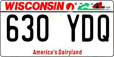WI license plate 630YDQ