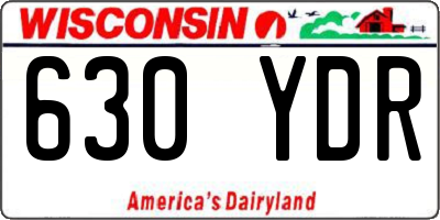 WI license plate 630YDR