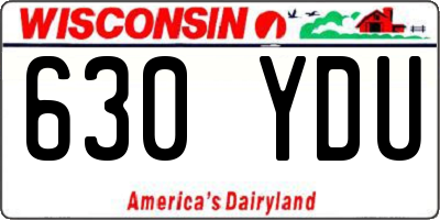 WI license plate 630YDU