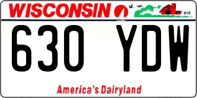 WI license plate 630YDW
