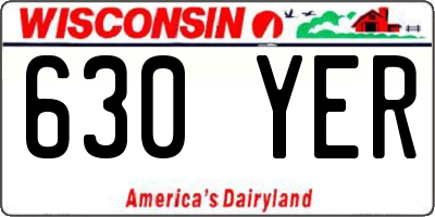WI license plate 630YER