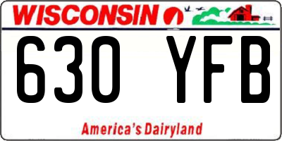 WI license plate 630YFB