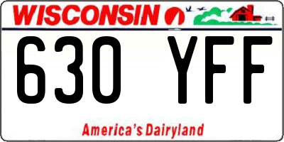 WI license plate 630YFF