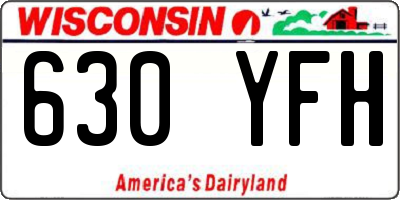 WI license plate 630YFH